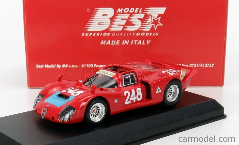 Best-model Alfa romeo 33.2 N 248 Targa Florio 1969 Pinto - Alberti 1:43 Red
