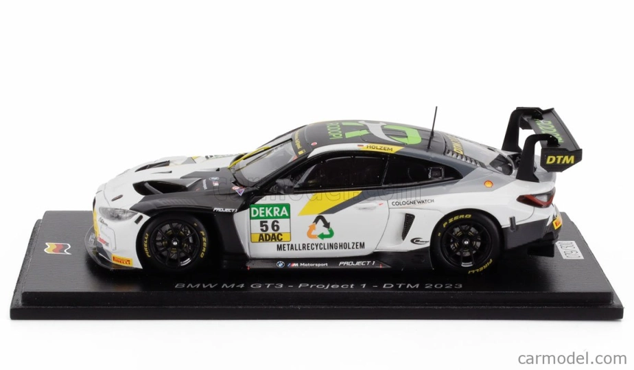 Spark-model BMW radu 4 M4 Gt3 N 56 Projekt Dtm 2023 Sandro Holzem 1:43 Biela čierna