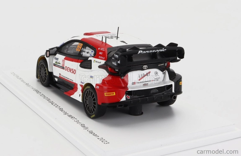 Spark-model Toyota Yaris Gr Hybrid Rally1 Team Toyota Gazoo Racing Wrt N 69 3. Rally Japonsko 2023 Kalle Rovanpera - Jonne Halttunen 1:43 Biela červená čierna