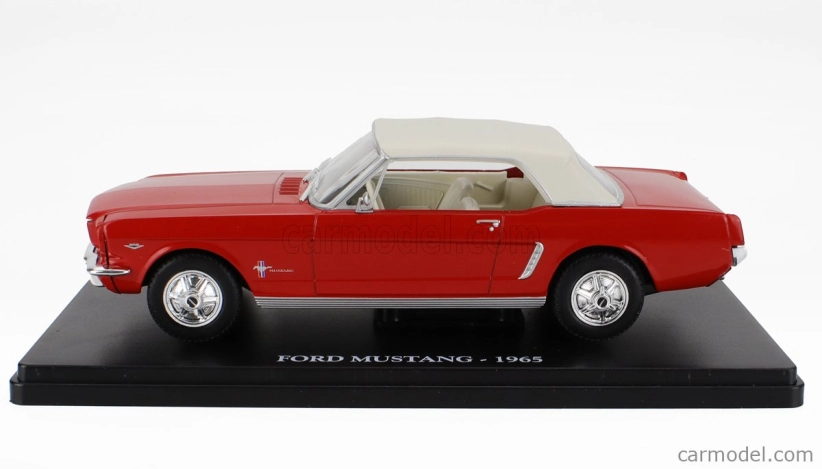 Edicola Ford usa Mustang 1965 - Con Vetrina - S vitrínou 1:24 červená biela