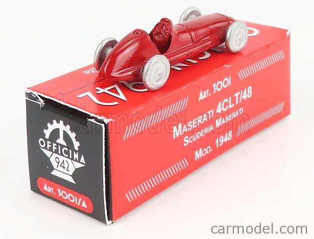Officina-942 Maserati F1 4clt/48 N 0 Team Scuderia Maserati 1948 1:76 červená