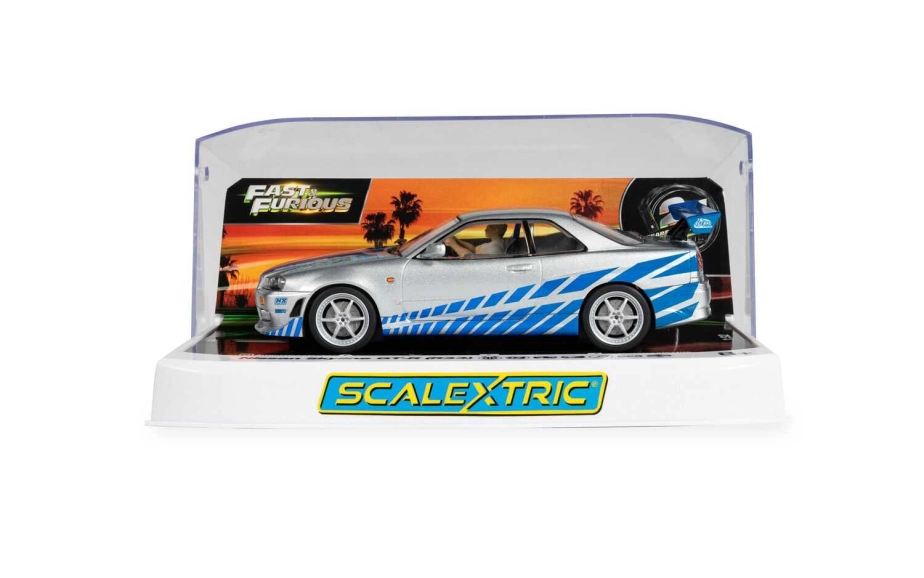 Autíčko Film & TV SCALEXTRIC C4674 - Nissan R34 Skyline - 2Fast 2Furious (1:32)