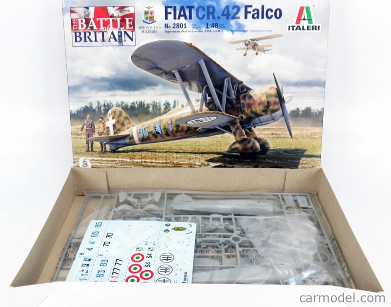 Italeri Fiat Cr.42 Falco Aeronatica Militare Battle Of Britain Airplane 1939 1:48 /