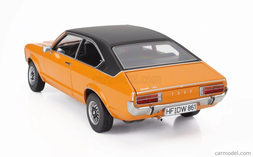 Cestovné modely áut Ford england Granada Consul 2.3l V6 Gt Coupe Ii Series 1975 1:18 Orange Black