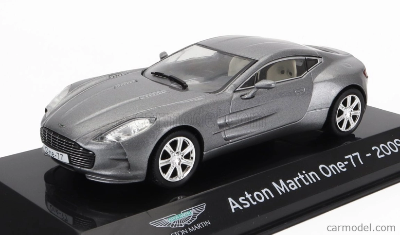 Edícia Aston martin One-77 2009 - Con Vetrina - S vitrínou 1:43 Grey Met