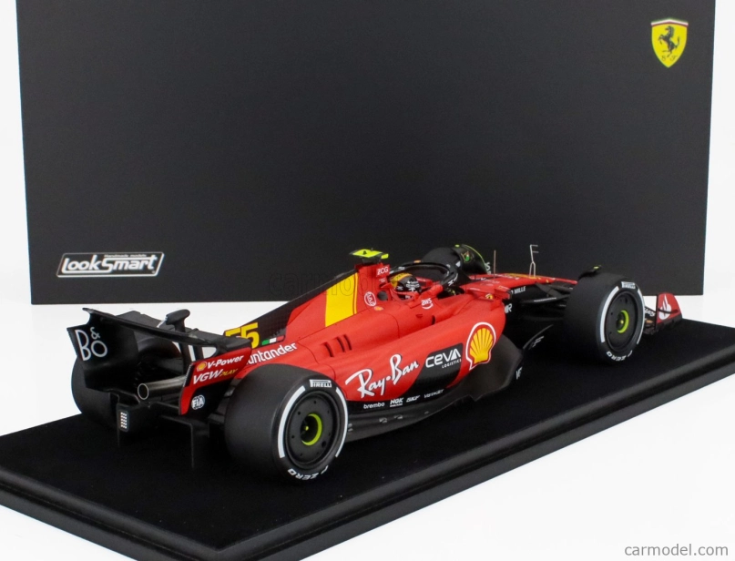 Looksmart Ferrari F1  Sf-23 Team Scuderia Ferrari N 55 Monza Italy Gp 2023 Carlos Sainz 1:18 Červená Černá