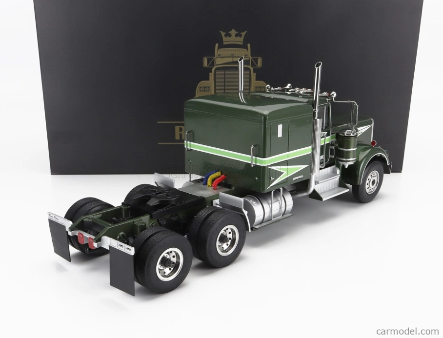 Road-kings Kenworth W900 Tractor Truck 3-assi Moving On 1989 1:18 Zelená