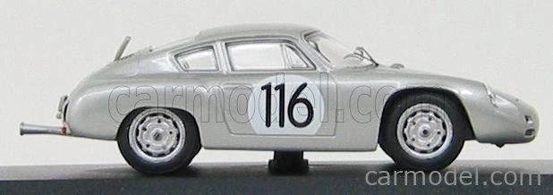 Najlepší model Porsche 1600gs Abarth N 116 Targa Florio 1960 Linge - Strahle - Lissmann 1:43 Silver