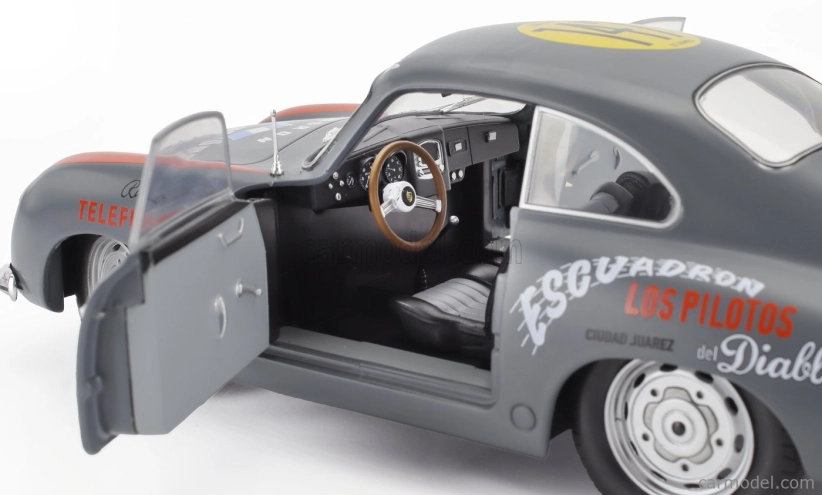 Solido Porsche 356 Pre-a Coupe N 147 Racing Panam 1954 1:18 Šedá Červená