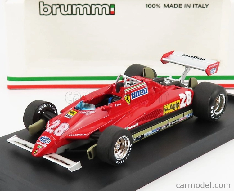 Brumm Ferrari F1 126c2 N 28 Winner San Marino Imola Gp 1982 Didier Pironi 1:43 Red