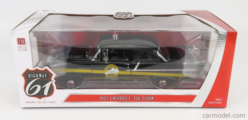 Highway61 Chevrolet 150 Sedan Kentucky State Police 1957 1:18 čierna