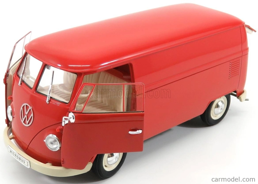 Welly Volkswagen T1 Van 1963 1:18 Červená