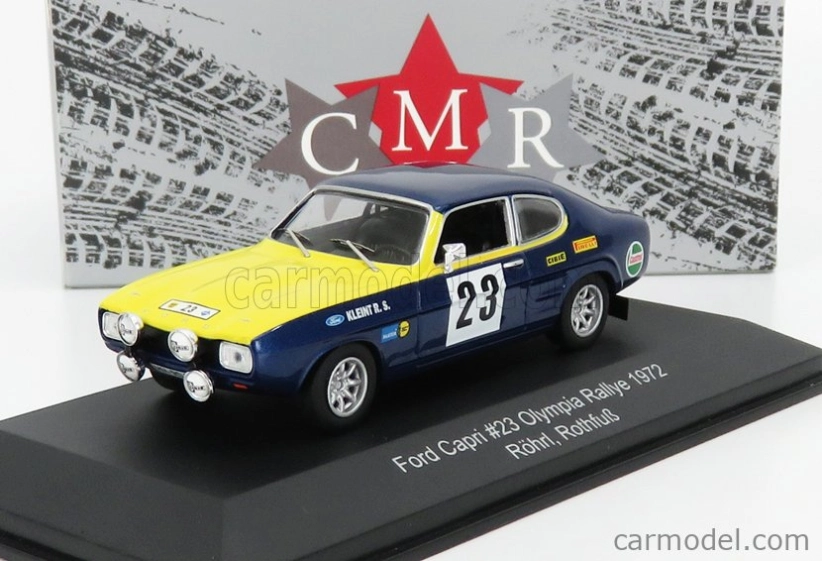 Cmr Ford england Capri 2600 Gt N 23 Rally Olympia Erc 1972 W.rohrl - H. Rothfuß 1:43 Modrá Žlutá