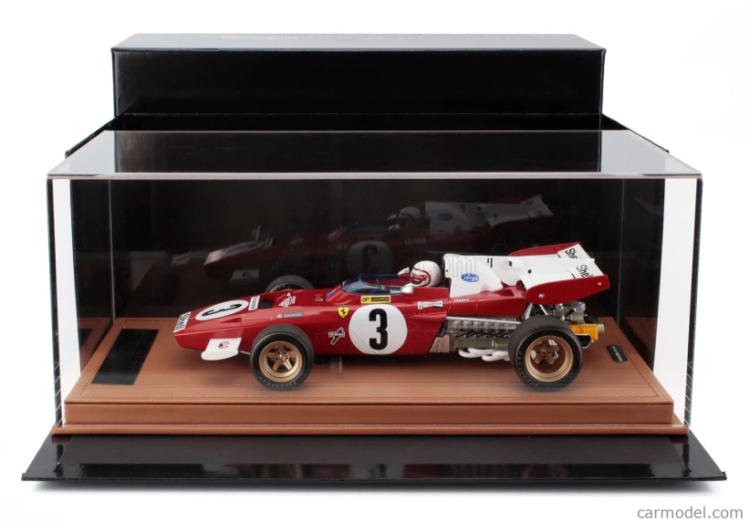 Tecnomodel Ferrari F1   312b2 N 3 Zandvoort Gp (with Pilot Figure) 1971 Clay Regazzoni - Con Vetrina - With Showcase 1:18 Červená Bílá