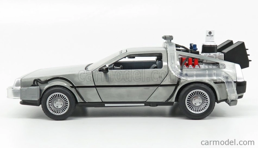 Jada De lorean Time Machine - Back To The Future 2 - Ritorno Al Futuro 2 - With Hoover Mode And Lights 1:24 Silver