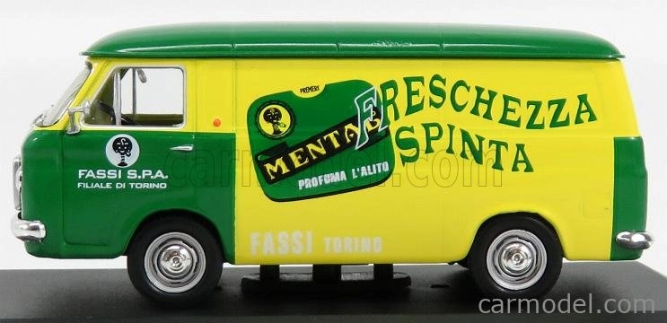 Edicola Fiat 238 Van Mental 1969 1:43 Zelenožltá
