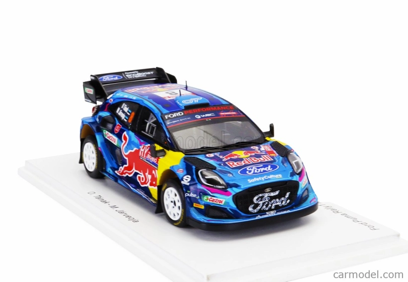 Spark-model Ford england Puma Rally1 Team Ford World Rally M-sport N 8 Winner Rally Chile 2023 Ott Tanak - Martin Jarveoja 1:43 Modrá Žlutá Červená
