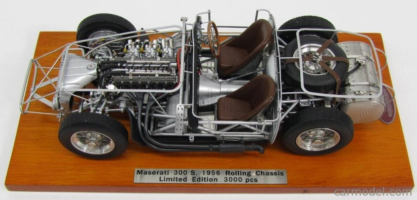 Cmc Maserati Telaio - 300s Rolling Chassis 1956 1:18 Strieborná