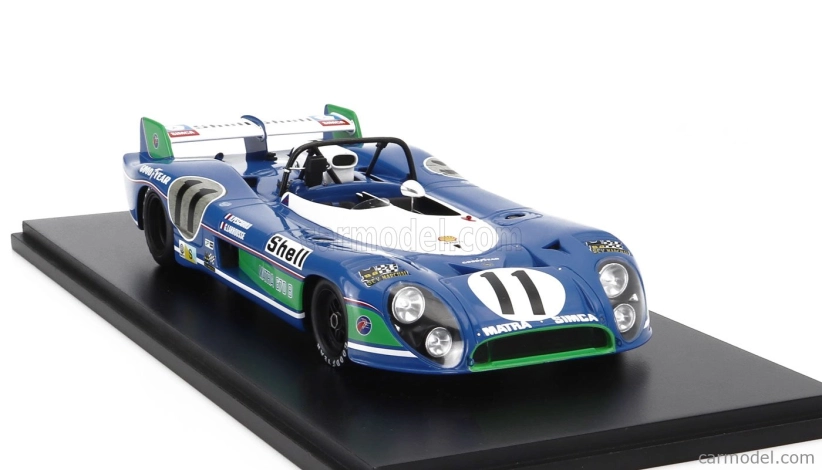 Spark-model Matra simca Ms670b 3.0l V12 Team Matra-simca Shell N 11 Winner 24h Le Mans 1973 Henri Pescarolo - Gerard Larrousse 1:18 Modrá Bílá