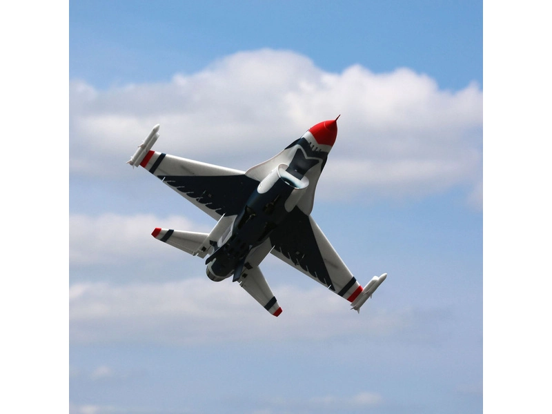 RC letadlo E-flite F-16 Thunderbirds 0.8m SAFE Select BNF Basic