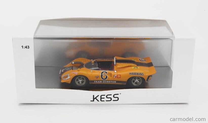 Kess-model Ferrari 350 P4 Spider Can-am S/n0858 Team Gunston N 6 Winner 3h Cape Town 1968 P.hawkins 1:43 Žlutě Hnědá