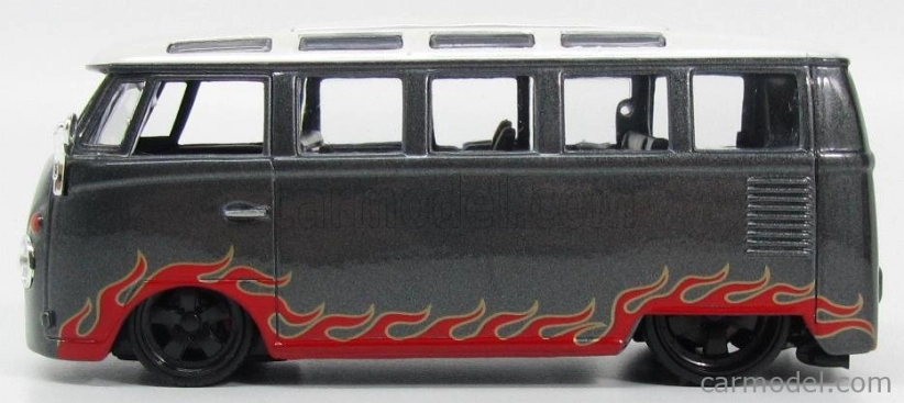 Maisto Volkswagen T1 Samba Minibus Custom 1967 1:25 Grey Met White