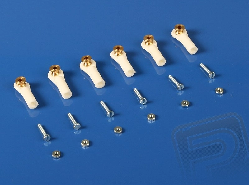 2403 Kulový čep V1, pr.4mm, M2/1,6 Krátký Bílý 6ks