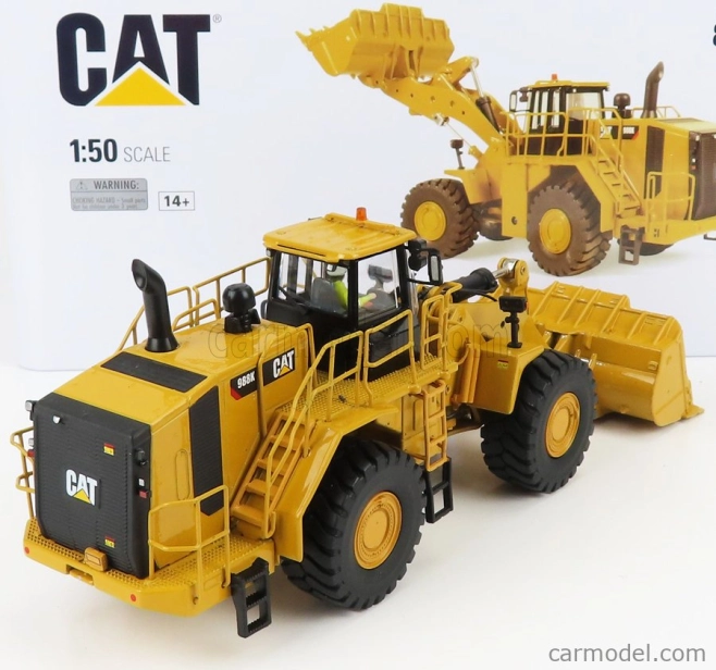 Dm-models Caterpillar Cat988k Ruspa Gommata - škrabací traktor - kolesový nakladač 1:50 žltá čierna