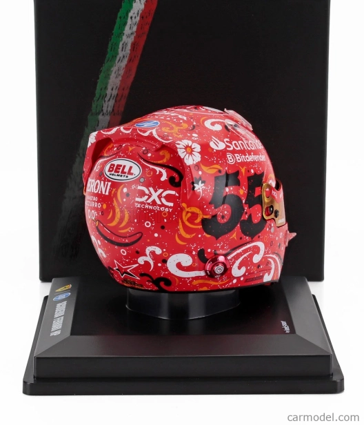 Looksmart Bell helma Casco Helma F1 Carlos Sainz Team Ferrari Hp N 55 Winner Mexico Gp 2024 1:5 Red