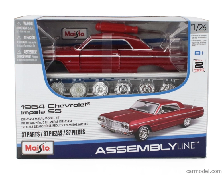 Maisto Chevrolet Impala Ss 1964 1:24 Red Met