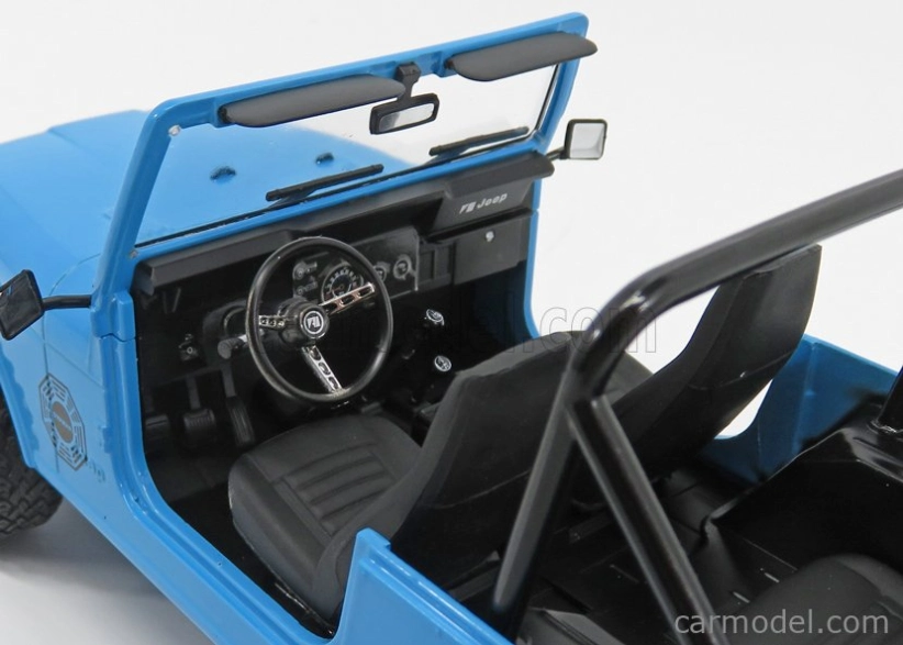 Greenlight Jeep Cj-7 Dharma Open 1982 - Lost 2004 - 2010 1:18 Světle Modrá