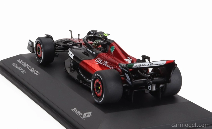 Solido Alfa romeo F1 C43 Team Stake N 24 Australian Gp 2023 Guanyu Zhou 1:43 Černá Červená