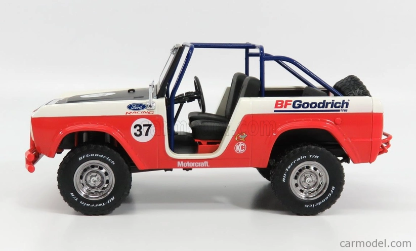 Greenlight Ford usa Bronco Open N 37 Bfgoodrich 1966 1:18 Červená Bílá Černá
