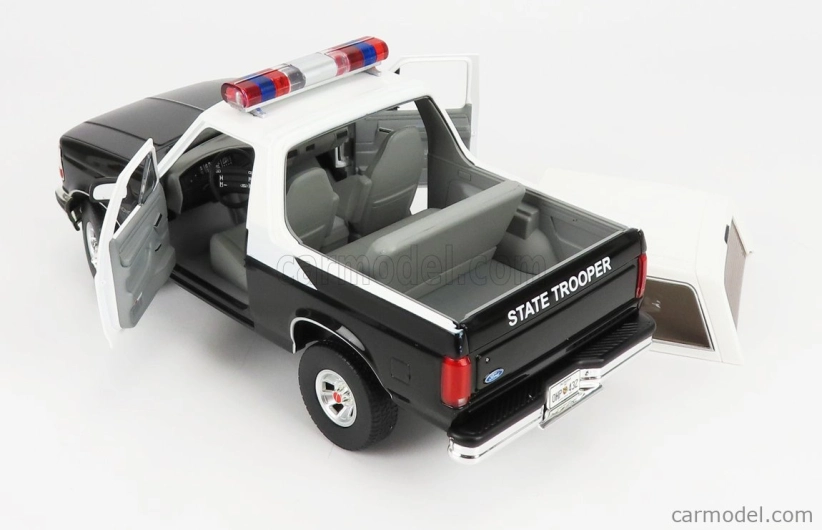 Greenlight Ford usa Bronco Oklahoma Highway Patrol Police 1996 1:18 Černá Bílá