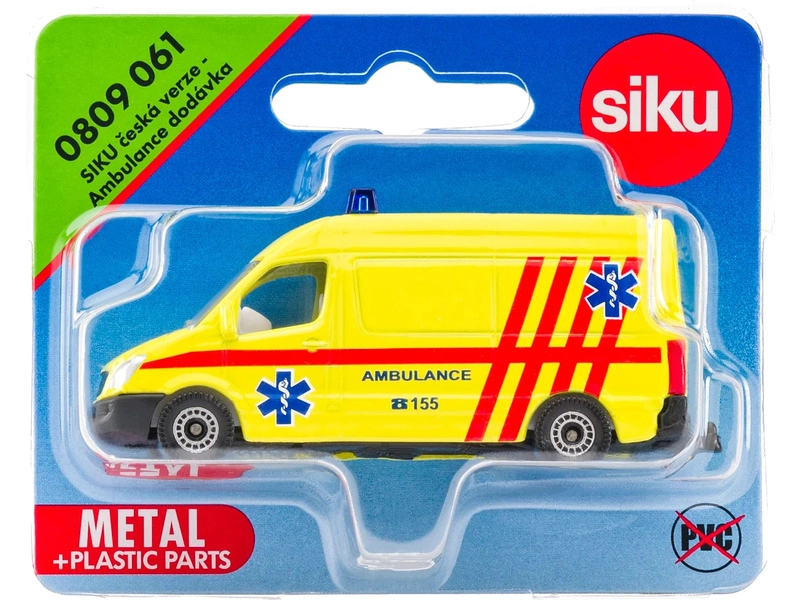 SIKU Blister - sanitná dodávka (česká verzia) 1:50