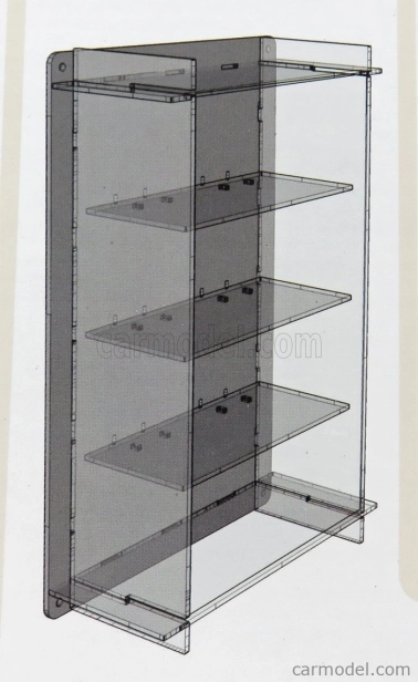 Atlantic Vetrina display box Espositore - For 4 Cars 1/18 Lungh.lenght Cm 36.8 X Largh.width Cm 12.5 X Alt.height Cm 57.4 (altezza Utile Tra I Ripiani Cm 12.0 Inner Height Among Shelves) 1:18 Plastový Displej