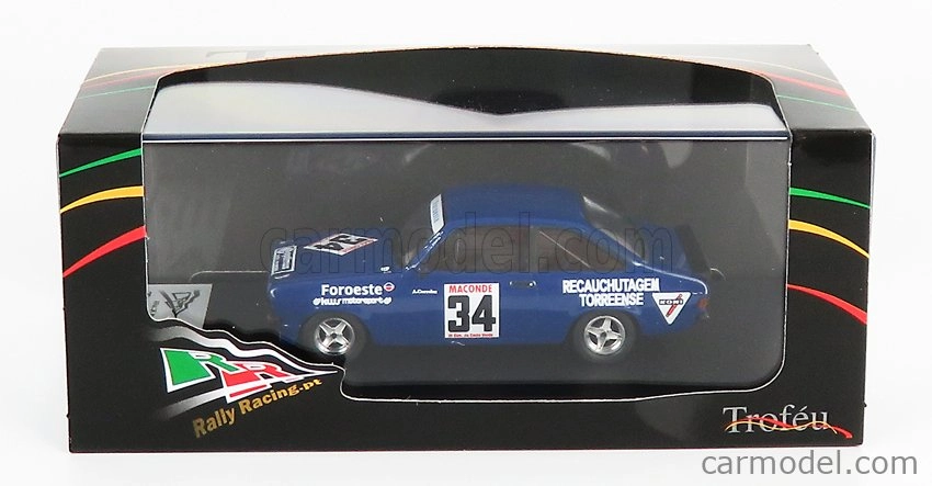 Trofeu Ford england Escort Mkii N 34 Rally Vila Do Conde 1980 A.carreira 1:43 Modrá