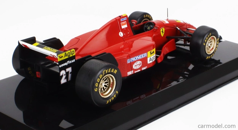 Edicola Ferrari F1 412 T2 N 27 Sezóna 1995 Jean Alesi - Con Vetrina - S vitrínou 1:24 červená čierna