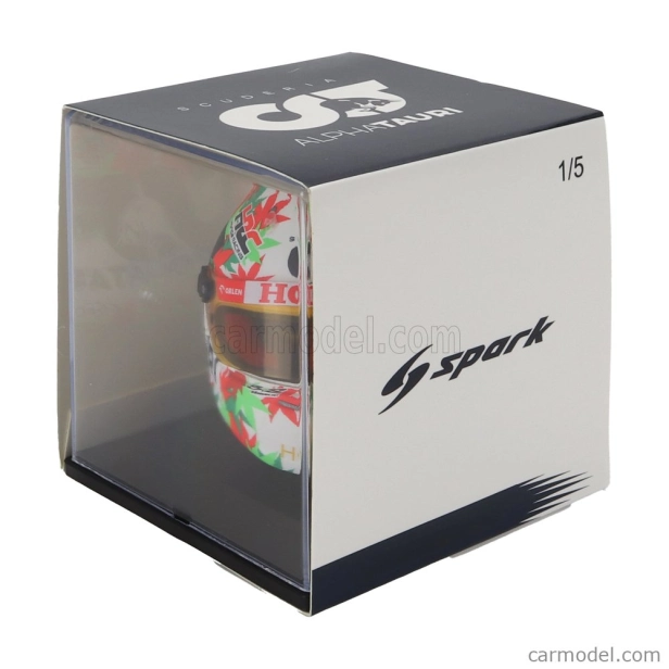 Spark-model Arai helmet F1 Casco Helmet Alpha Tauri At04 Team Alpha Tauri N 22 Monza Italy Gp 2023 Yuki Tsunoda 1:5 Bílá Zelená Červená