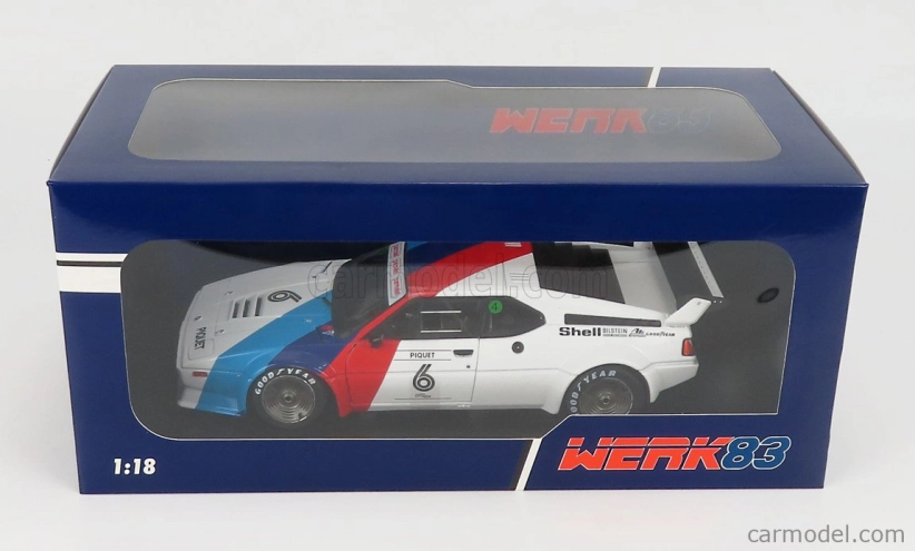 Werk83 BMW M1 Werksdesign N 6 Procar Series 1979 Nelson Piquet 1:18 Biela modrá červená