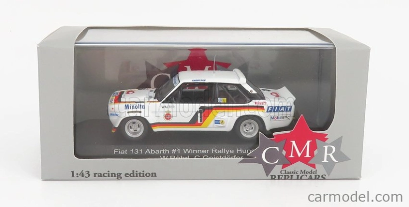 Cmr Fiat 131 Abarth N 1 Winner Rally Hunsruck 1979 W.rohrl - C.geistdorfer 1:43 Bílá Červená