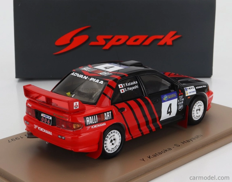 Spark-model Mitsubishi Lancer Evolution Iii N 4 Rally China 1997 Yoshihiro Kataoka - Satoahi Hayashi 1:43 Červená čierna