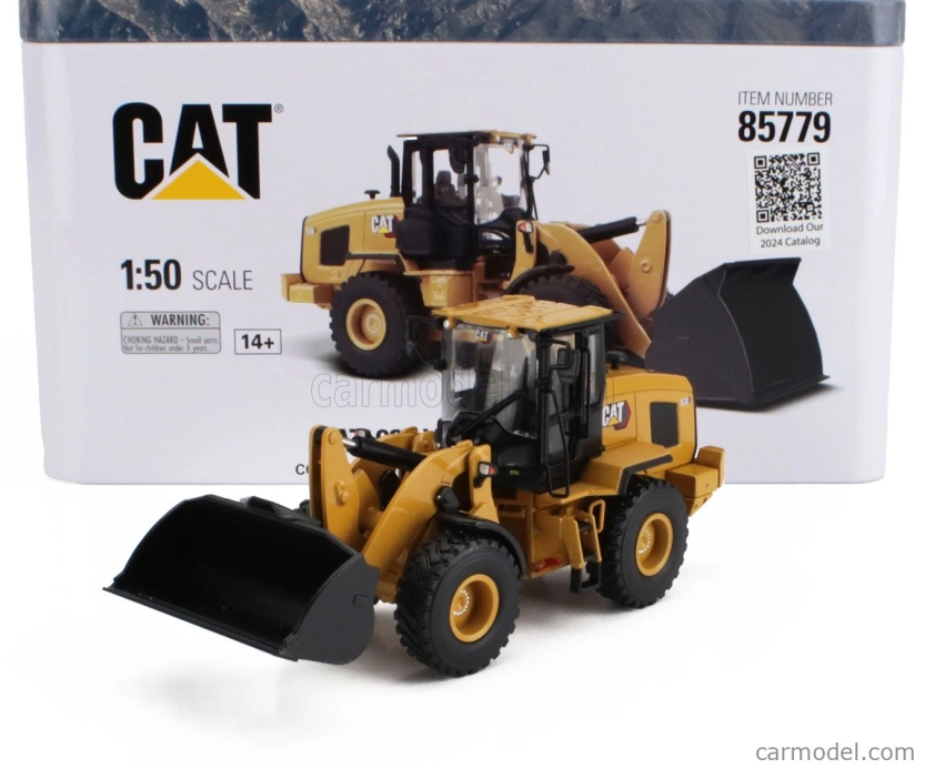 Dm-models Caterpillar Cat930 Ruspa Gommata - Scraper Tractor Wheel Loader 1:50 Žlutá Černá
