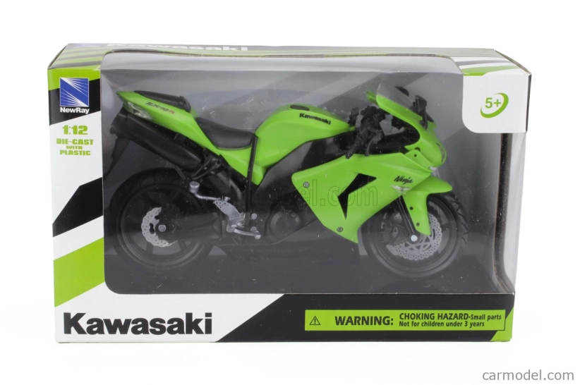 Newray Kawasaki Ninja Zx-10r 2006 1:12 Zelená Černá