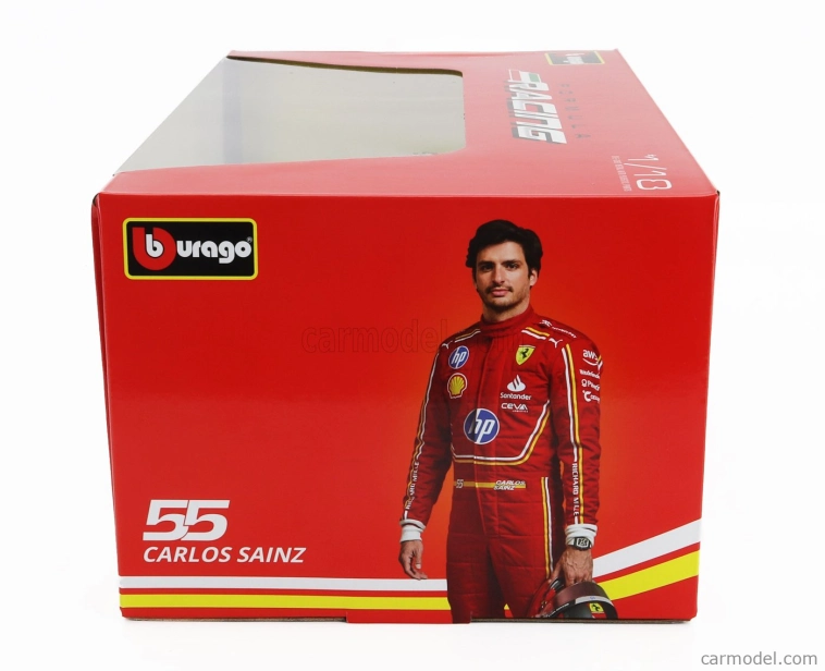 Bburago Ferrari F1 Sf-24 Team Scuderia Ferrari N 55 Season 2024 Carlos Sainz 1:18 Červená Černá