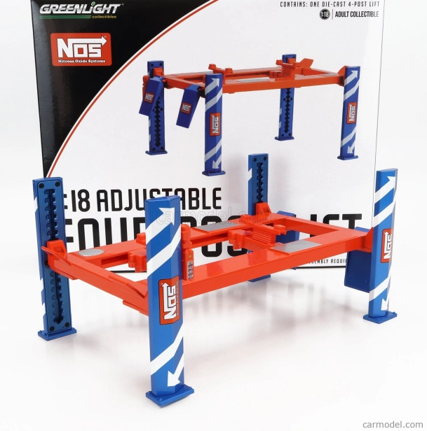 Greenlight Accessories Nos Čtyřsloupový zvedák 1:18, oranžová