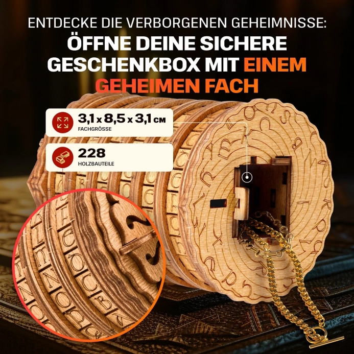 EscapeWelt Drevený hlavolam Cryptex – poškodený obal