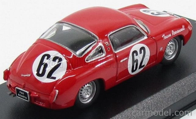 Najlepší model Fiat 750 Abarth N 62 12h Sebring 1959 Cussini - Cattini 1:43 Red
