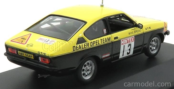 Cmr Opel Kadett C Gt/e N 13 Rally Mintex 1977 Walter Rohrl - Mike Broad 1:43 Žlutá Černá