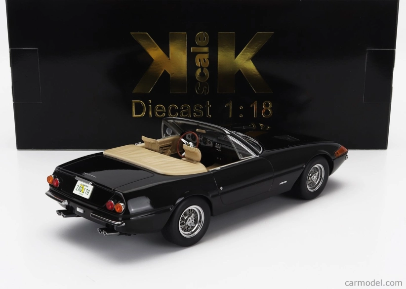 Kk-scale Ferrari 365 Gts Daytona Spider 1-series Open Usa Version 1969 1:18 Black